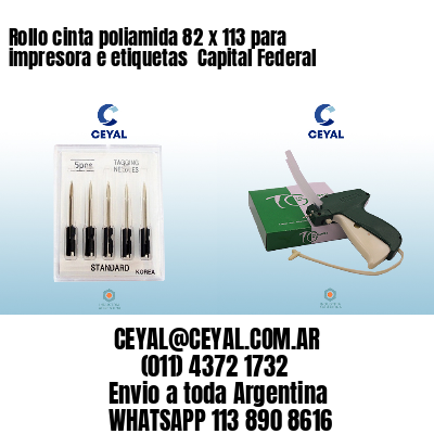 Rollo cinta poliamida 82 x 113 para impresora e etiquetas  Capital Federal