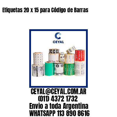 Etiquetas 20 x 15 para Código de Barras