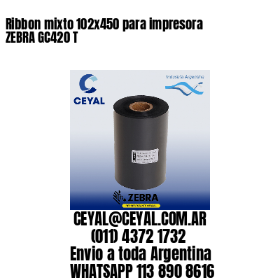 Ribbon mixto 102×450 para impresora ZEBRA GC420 T