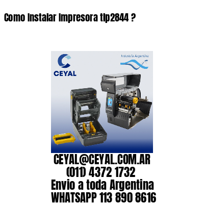 Como Instalar Impresora tlp2844 ?