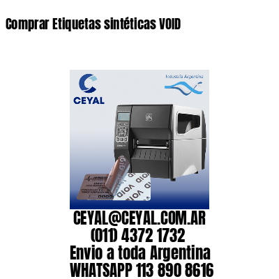 Comprar Etiquetas sintéticas VOID