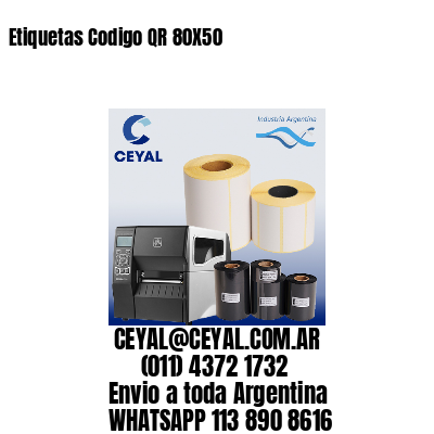 Etiquetas Codigo QR 80X50