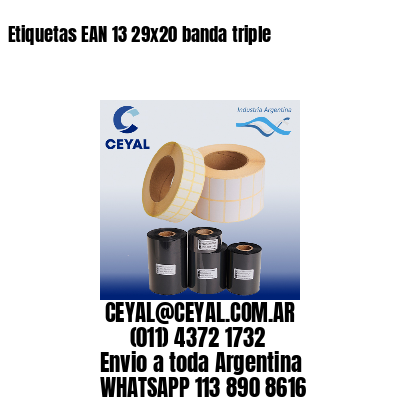 Etiquetas EAN 13 29×20 banda triple