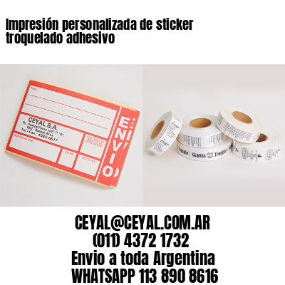 Impresión personalizada de sticker troquelado adhesivo