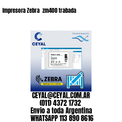 Impresora Zebra  zm400 trabada