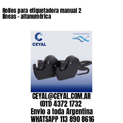 Rollos para etiquetadora manual 2 líneas - alfanumérica 