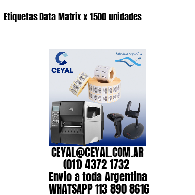 Etiquetas Data Matrix x 1500 unidades