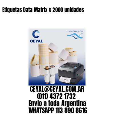 Etiquetas Data Matrix x 2000 unidades