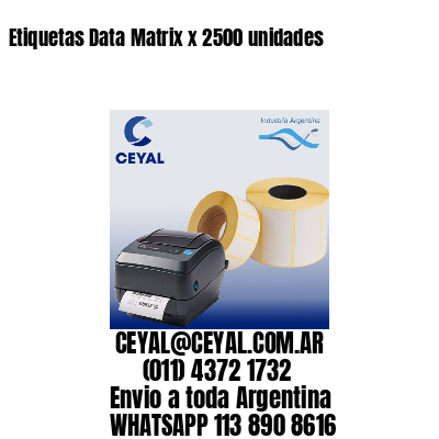 Etiquetas Data Matrix x 2500 unidades