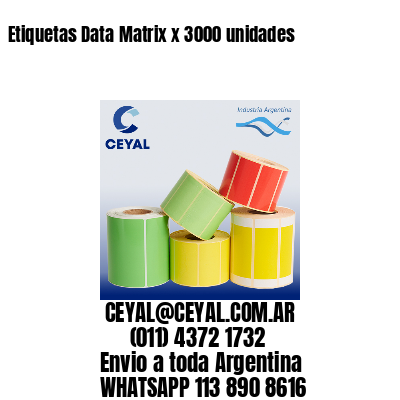 Etiquetas Data Matrix x 3000 unidades