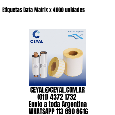 Etiquetas Data Matrix x 4000 unidades