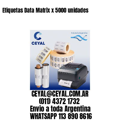 Etiquetas Data Matrix x 5000 unidades