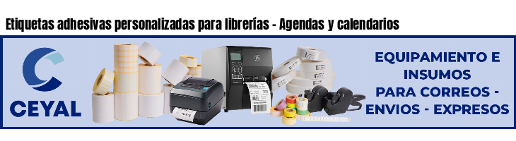 Etiquetas adhesivas personalizadas para librerías - Agendas y calendarios