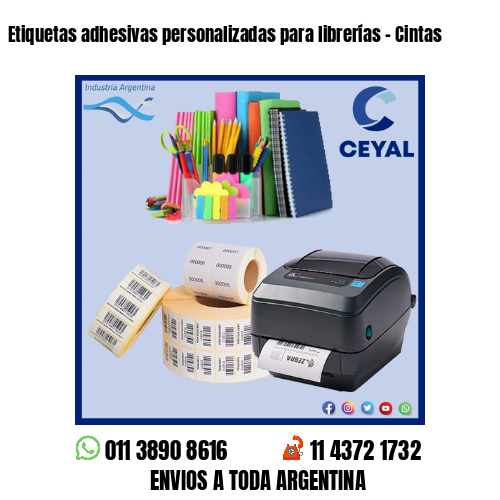 Etiquetas adhesivas personalizadas para librerías - Cintas