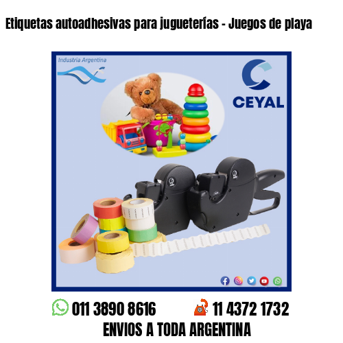 Etiquetas autoadhesivas para jugueterías – Juegos de playa