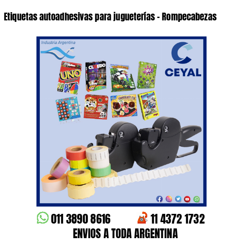 Etiquetas autoadhesivas para jugueterías – Rompecabezas