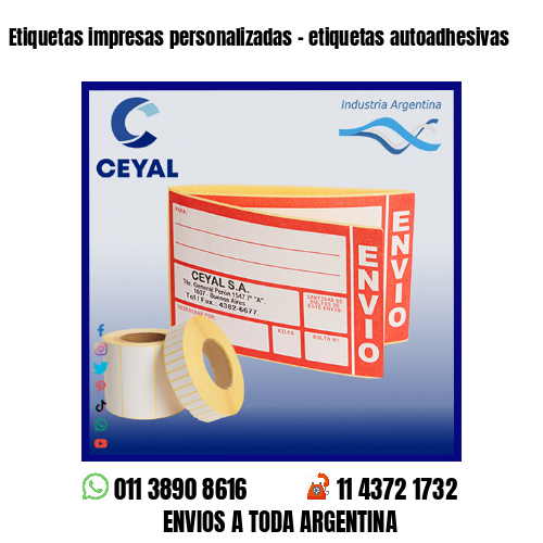 Etiquetas impresas personalizadas – etiquetas autoadhesivas