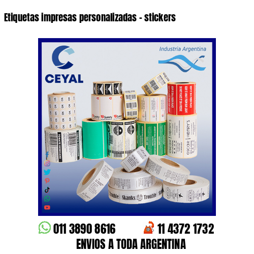 Etiquetas impresas personalizadas – stickers