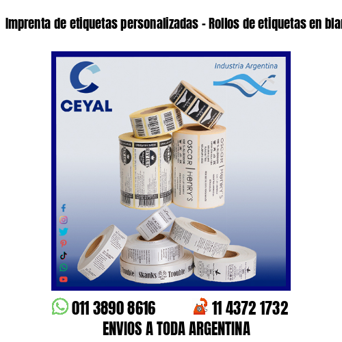 Imprenta de etiquetas personalizadas – Rollos de etiquetas en blanco