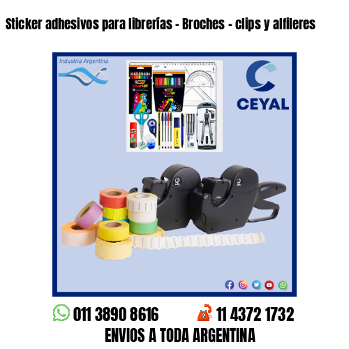 Sticker adhesivos para librerías – Broches – clips y alfileres