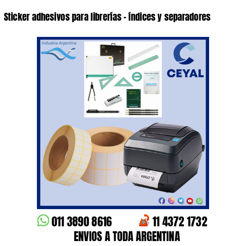 Sticker adhesivos para librerías - índices y separadores