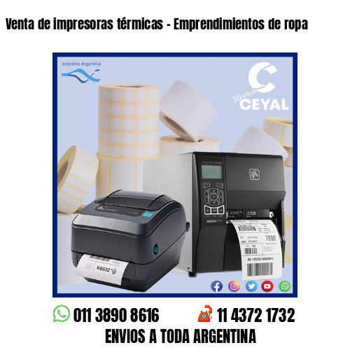 Venta de impresoras térmicas – Emprendimientos de ropa