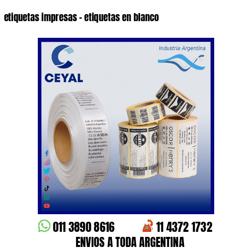 etiquetas impresas – etiquetas en blanco