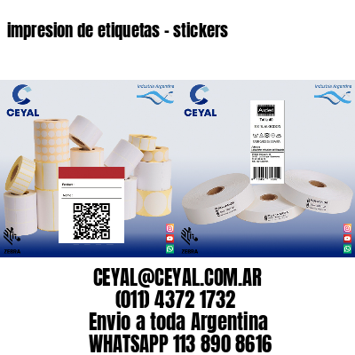 impresion de etiquetas - stickers