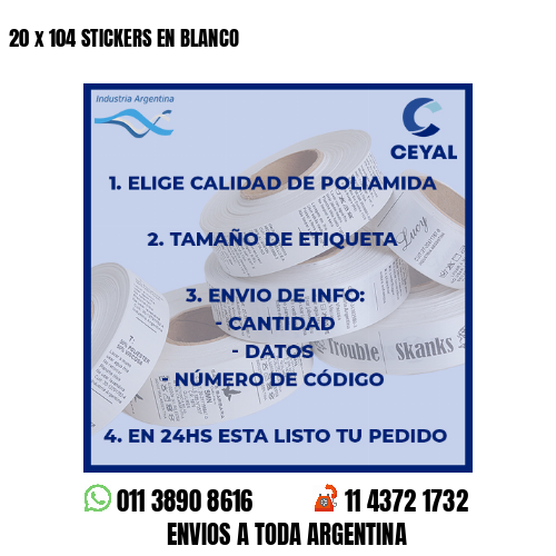 100 STICKERS EN BLANCO