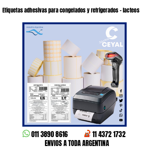 Etiquetas adhesivas para congelados y refrigerados – lacteos