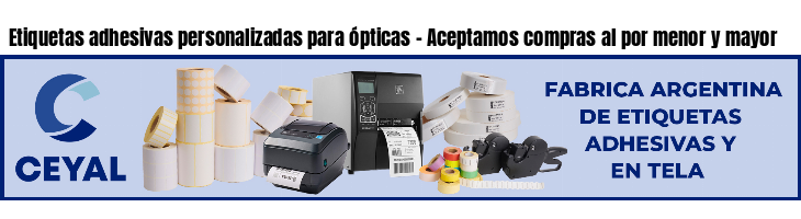 Etiquetas adhesivas personalizadas para ópticas - Aceptamos compras al por menor y mayor