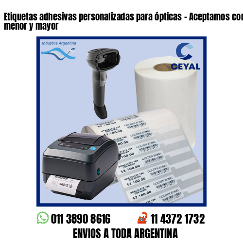 Etiquetas adhesivas personalizadas para ópticas – Aceptamos compras al por menor y mayor