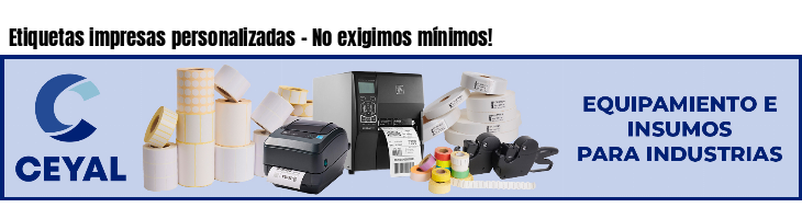 Etiquetas impresas personalizadas - No exigimos mínimos!