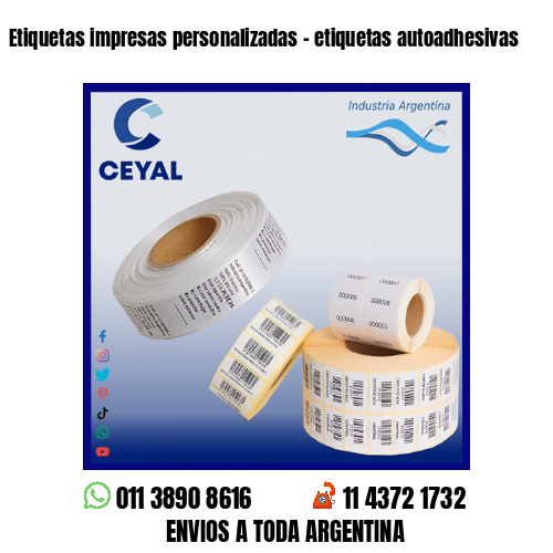 Etiquetas impresas personalizadas – etiquetas autoadhesivas