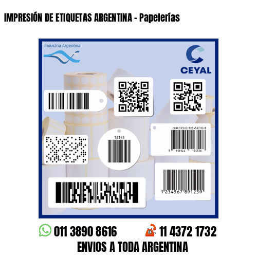 IMPRESIÓN DE ETIQUETAS ARGENTINA - Papelerías