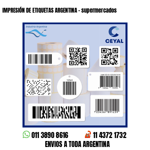 IMPRESIÓN DE ETIQUETAS ARGENTINA - supermercados