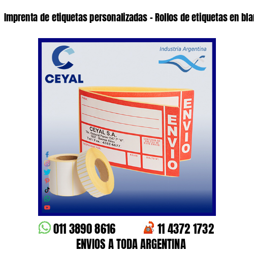 Imprenta de etiquetas personalizadas – Rollos de etiquetas en blanco