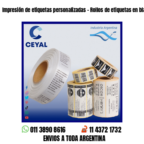 Impresión de etiquetas personalizadas – Rollos de etiquetas en blanco