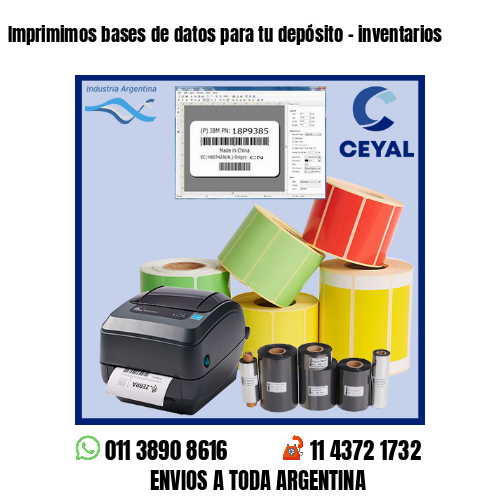 Imprimimos bases de datos para tu depósito – inventarios