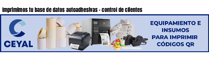 Imprimimos tu base de datos autoadhesivas - control de clientes