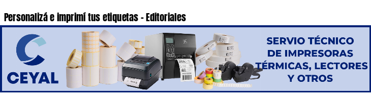 Personalizá e imprimí tus etiquetas - Editoriales