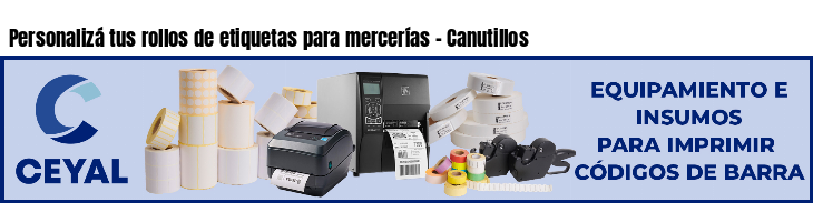 Personalizá tus rollos de etiquetas para mercerías - Canutillos 