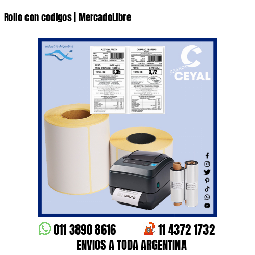 Rollo con codigos | MercadoLibre