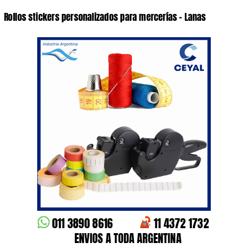 Rollos stickers personalizados para mercerías - Lanas 