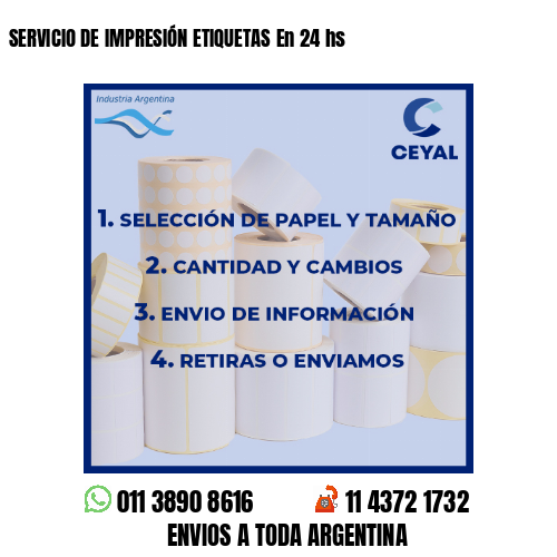 SERVICIO DE IMPRESIÓN ETIQUETAS En 24 hs