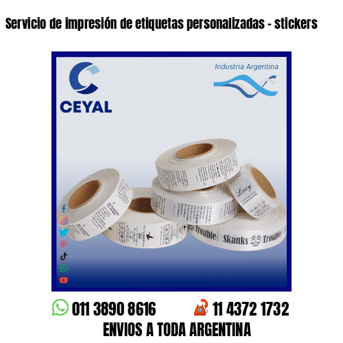 Servicio de impresión de etiquetas personalizadas – stickers