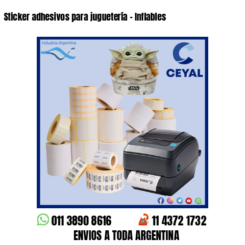 Sticker adhesivos para juguetería - Inflables