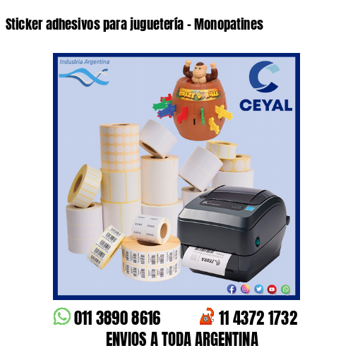 Sticker adhesivos para juguetería – Monopatines