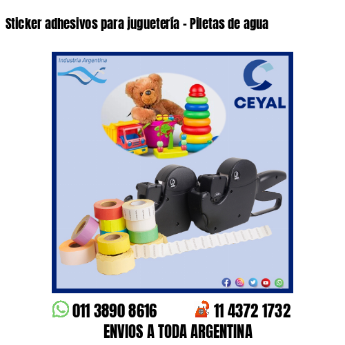 Sticker adhesivos para juguetería – Piletas de agua