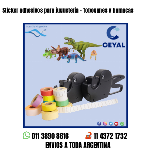 Sticker adhesivos para juguetería – Toboganes y hamacas